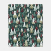 Festliche Weihnachtsbaumen Winterschneeferien Fleecedecke (Vorderseite)