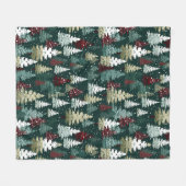 Festliche Weihnachtsbaumen Winterschneeferien Fleecedecke (Vorderseite (Horizontal))