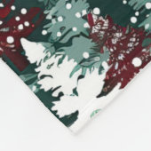 Festliche Weihnachtsbaumen Winterschneeferien Fleecedecke (Ecke)