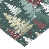 Festliche Weihnachtsbaumen Winterschneeferien Mittelgroßer Tischläufer (Ecke)