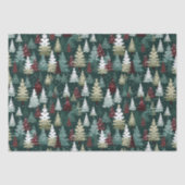 Festliche Weihnachtsbaumen Winterschneeferien Seidenpapier (Vorderseite)