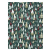 Festliche Weihnachtsbaumen Winterschneeferien Tischdecke (Vorderseite)
