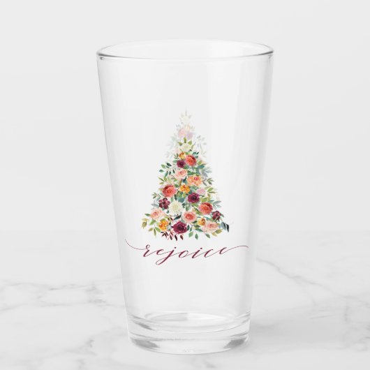 Festliche Weihnachtsbaumfreude Glas (Vorderseite)