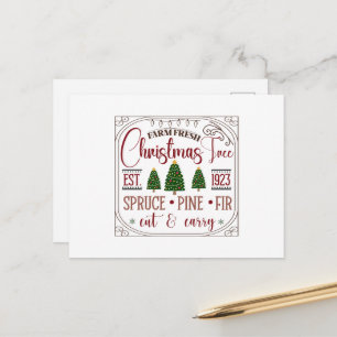 Festliche Weihnachtsbaumkunst Feiertagspostkarte