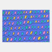 Festliche Weihnachtsbeleuchtung Muster PInk Geschenkpapier Set (Vorderseite 3)