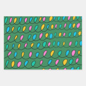 Festliche Weihnachtsbeleuchtung Muster PInk Geschenkpapier Set (Vorderseite 2)