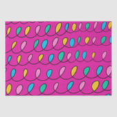 Festliche Weihnachtsbeleuchtung Muster rosa Seidenpapier (Vorderseite)