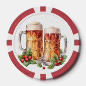 Festliche Weihnachtsbiere Poker Chips (Vorderseite)