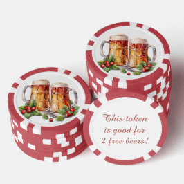 Festliche Weihnachtsbiere Poker Chips