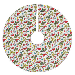 Festliche Weihnachtsbilder für Wasserfarben Polyester Weihnachtsbaumdecke