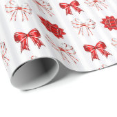 Festliche Weihnachtsbogen mit gefliestem Muster Geschenkpapier (Rolleneckpunkt)