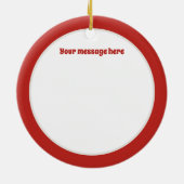 Festliche Weihnachtsbotschaft Armadillo Keramik Ornament (Hinten)