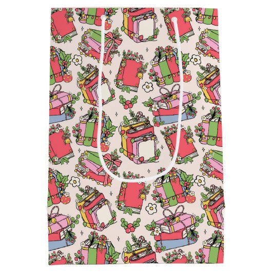 Festliche Weihnachtsbücher Mittlere Geschenktüte (Rückseite)