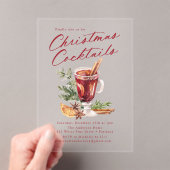 Festliche Weihnachtscocktails Feierabend Acryleinladungen (Insitu (Handheld))