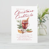 Festliche Weihnachtscocktails Feierabend Einladung (Stehend Vorderseite)