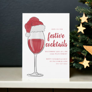 Festliche Weihnachtscocktails Feierabend Einladung