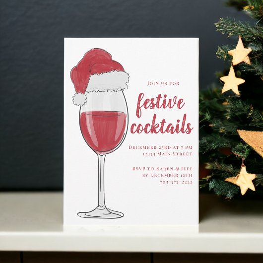 Festliche Weihnachtscocktails Feierabend Einladung
