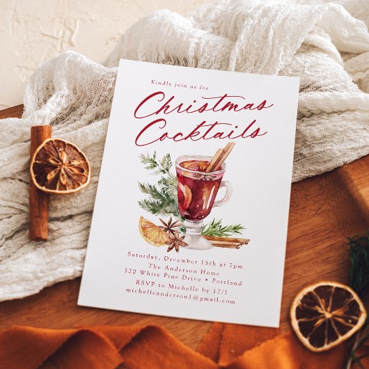 Festliche Weihnachtscocktails Feierabend Einladung