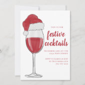 Festliche Weihnachtscocktails Feierabend Einladung (Vorderseite)