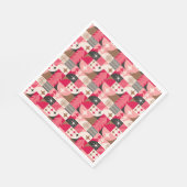 Festliche Weihnachtscollage mit Geschenken, Bäumen Serviette (Ecke)