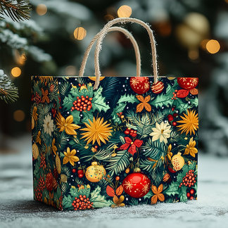 Festliche Weihnachtsdekorationen mit Namensbereich Große Geschenktüte