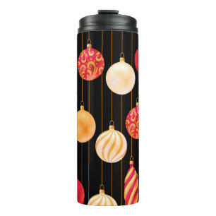 Festliche Weihnachtsdekorationen Muster Thermosbecher