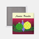 Festliche Weihnachtsdekorationen Orte Inhaber Magnet (Vorderseite/Rückseite)