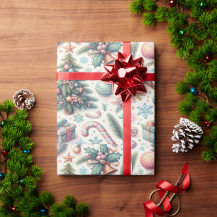 Festliche Weihnachtseinpackpapier Geschenkpapier