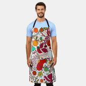 Festliche Weihnachtselemente Nahtloses Design Schürze (Getragen)
