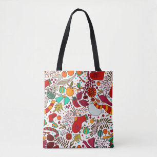 Festliche Weihnachtselemente Nahtloses Design Tasche