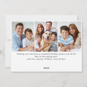 Festliche Weihnachtsfeier 4 FOTO Gruß Feiertagskarte (Rückseite)