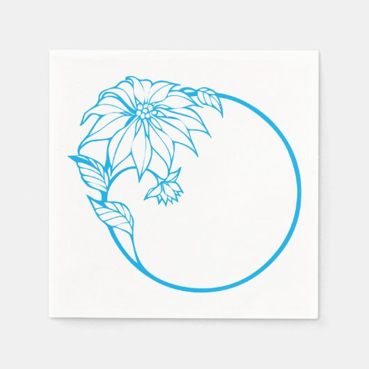 Festliche Weihnachtsfeier Blume Napkins Serviette (Vorderseite)