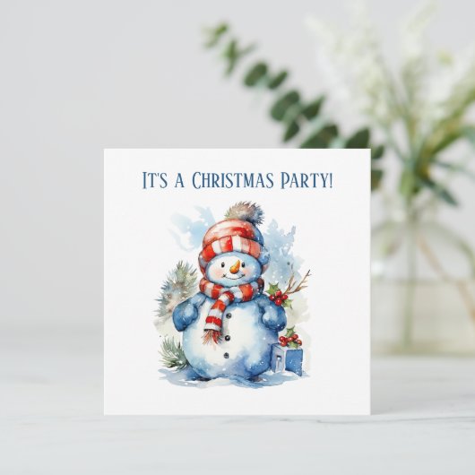 Festliche Weihnachtsfeier Einladung (Stehend Vorderseite)