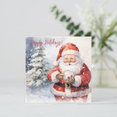 Festliche Weihnachtsfeier Feiertagskarte (Stehend Vorderseite)