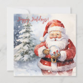 Festliche Weihnachtsfeier Feiertagskarte (Vorderseite)