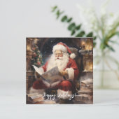 Festliche Weihnachtsfeier Feiertagskarte (Stehend Vorderseite)