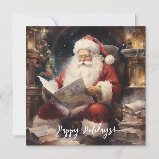 Festliche Weihnachtsfeier Feiertagskarte (Vorderseite)