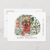 Festliche Weihnachtsfeier Feiertagspostkarte (Vorne/Hinten)