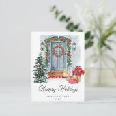 Festliche Weihnachtsfeier Feiertagspostkarte (Stehend Vorderseite)