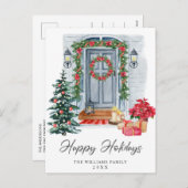 Festliche Weihnachtsfeier Feiertagspostkarte (Vorne/Hinten)