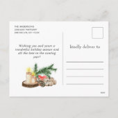 Festliche Weihnachtsfeier Feiertagspostkarte (Rückseite)
