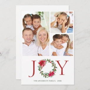 Festliche Weihnachtsfeier Holly Wreath Gruß 3 FOTO Feiertagskarte