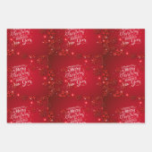 Festliche Weihnachtsfeier im 3-Pack: Personalisier Geschenkpapier Set (Vorderseite 2)