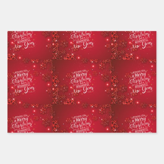 Festliche Weihnachtsfeier im 3-Pack: Personalisier Geschenkpapier Set (Vorderseite 2)