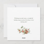 Festliche Weihnachtsfeier im Landhaus Feiertagskarte (Rückseite)