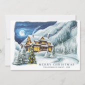 Festliche Weihnachtsfeier im Landhaus Feiertagskarte (Vorderseite)