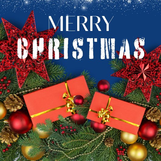 Festliche Weihnachtsfeier in Rot Geschenkpapier