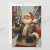 Festliche Weihnachtsfeier mit Champagner Karte (Vorderseite)