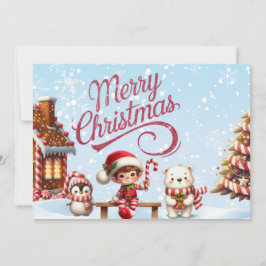 Festliche Weihnachtsfeier mit Elf, Einladung von P