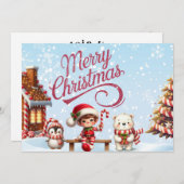 Festliche Weihnachtsfeier mit Elf, Einladung von P (Vorne/Hinten)